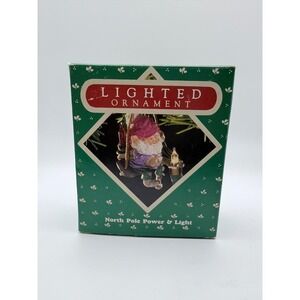 1987 Hallmark "North Pole‎ Power & Light" Christmas Gnome Ornament